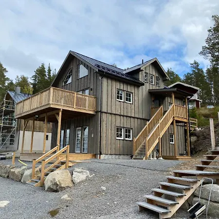 Modern Stuga Naera Skidbacken Jarvso Exterior photo